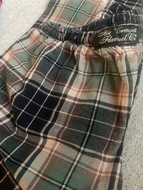 The Vermont Flannel Co. Kids Plaid Flannel Pants - Green/Tan/Black